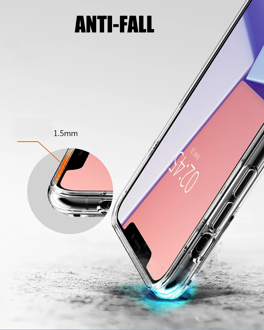Прозрачный чехол для iphone 11, противоударный силиконовый чехол для iphone 11 Pro Max, мягкий чехол из ТПУ для iphone X, XR, XS, прозрачный чехол