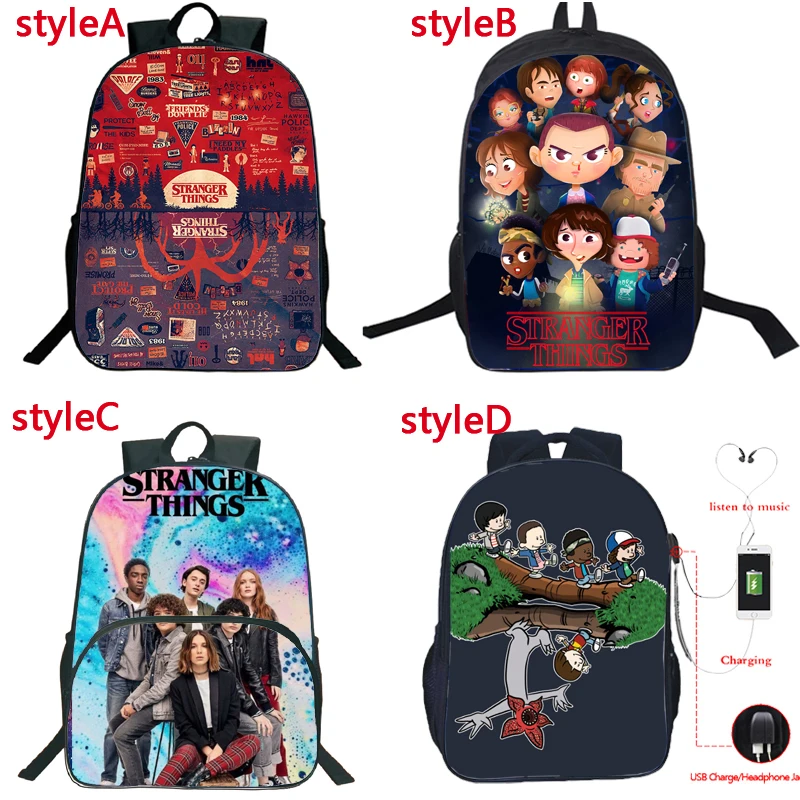 Странные Вещи красивый 4 стиля рюкзак для мальчиков и девочек школьная сумка