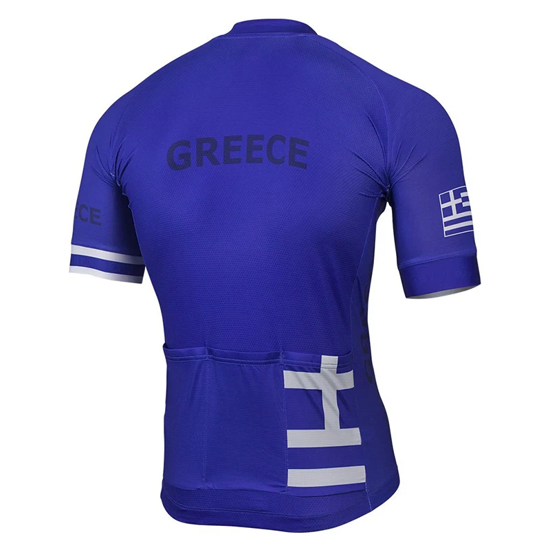 

2020 Greece Men Blue Cycling Jersey Bib short Set Bike MTB bmx Road Race Tops Mountain Bike Set Breathable 9D Gel ciclismo