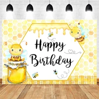 mocsicka bee birthday backdrop honey bee girl first birthday photo backdrops sunflower background for 1st birthday party studio