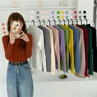 Свитер Женский вязаный, с длинным рукавом, осенне-зимний