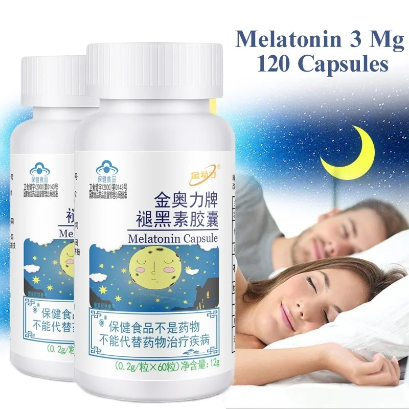 

High Quality Sleeping Pills Melatonin 3mg 60 Capsules