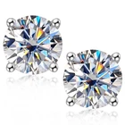 Женские серьги из серебра 8,0 пробы, 2 карата, 100% мм