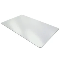 clear desk pad 35 5 inch x 17 7 inch non slip textured pvc soft desk writing mat round edges desk protector