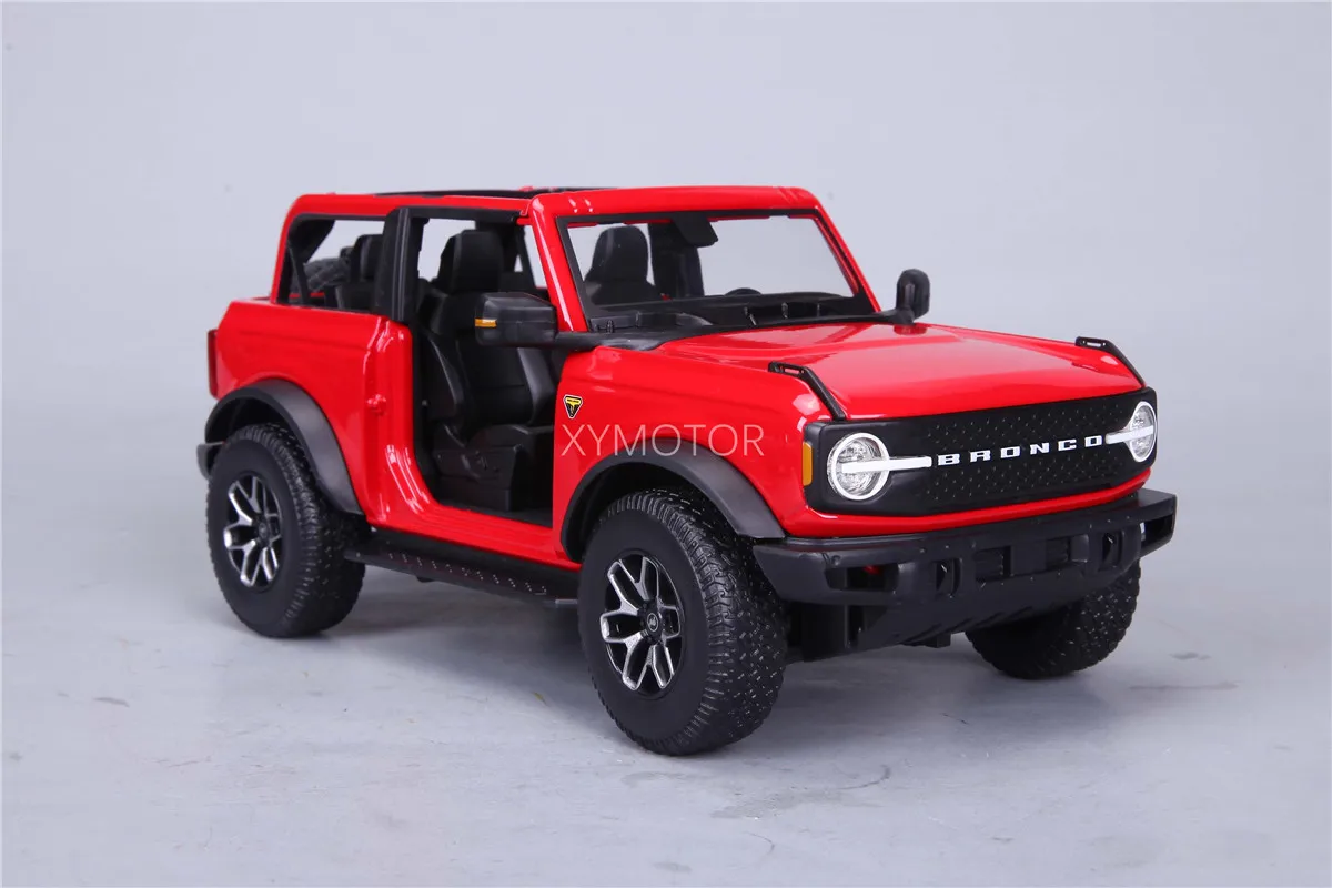 

New Maisto 1:18 For Ford Bronco Badlands No door 2021 Diecast Model Car Orange/Blue/Red Kids Girls for Display Collection Metal