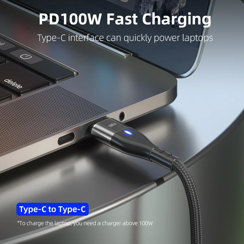 AUFU 3 in 1 Magnetic Charging USB C Cable for iPhone 12 Pro 11 XR Charger Cable 100W Micro USB Type C Cable for Macbook Pro