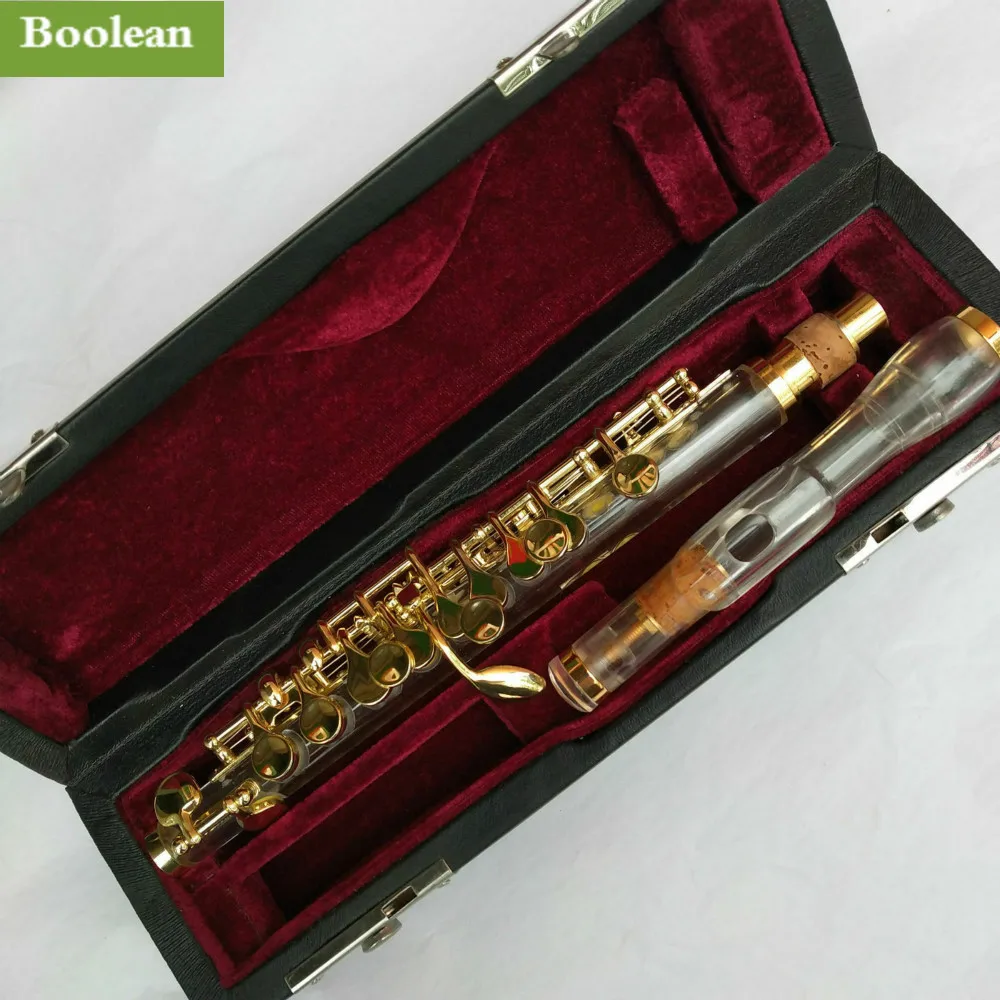 Новый чехол Piccolo C ключом золотое покрытие хороший звук Хрустальная труба
