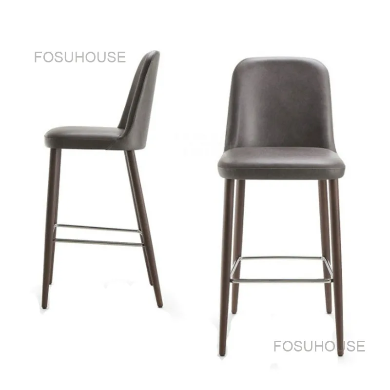 Роскошные барные стулья из массива дерева в скандинавском стиле простой модный