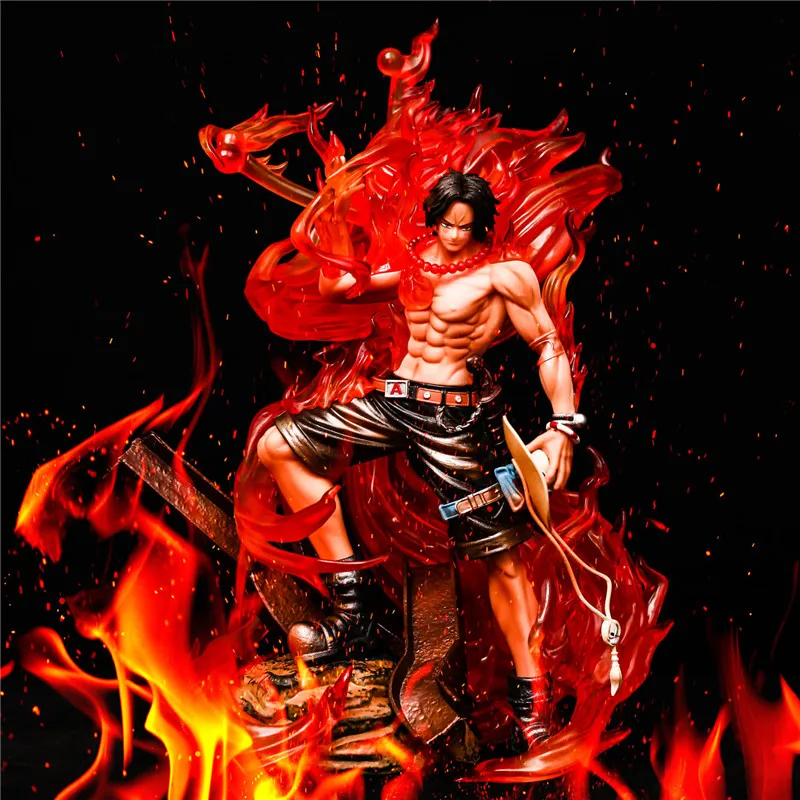 

One Piece Anime Figure Portgasd Ace Action Figure Models Toys for Boy Periphery Figurine Ornaments Pvc 33Cm Model Doll Gift Toy