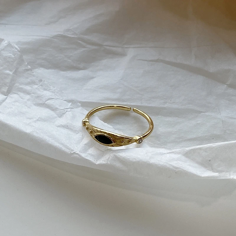 Серебряные кольца Silvology с черным демоном для женщин шикарное тонкое кольцо