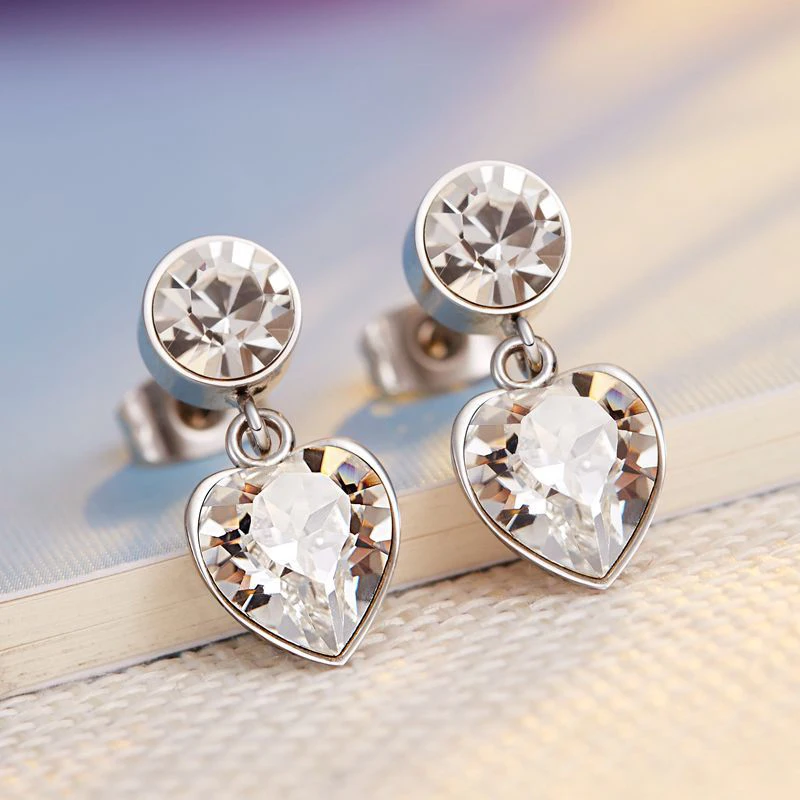 Женские серьги-подвески с кристаллами Swarovski элегантные серьги в европейском