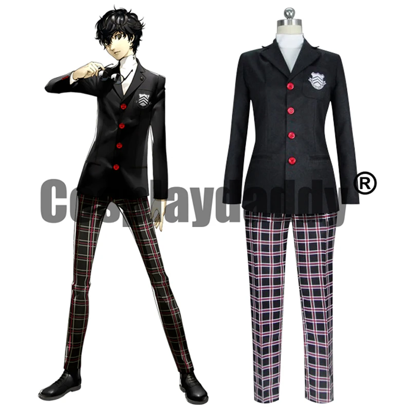 

Persona 5 Protagonist Akira Kurusu Ren Amamiya Shujin Academy High School Uniform Seifuku Outfit Anime Game Cosplay Costume S002