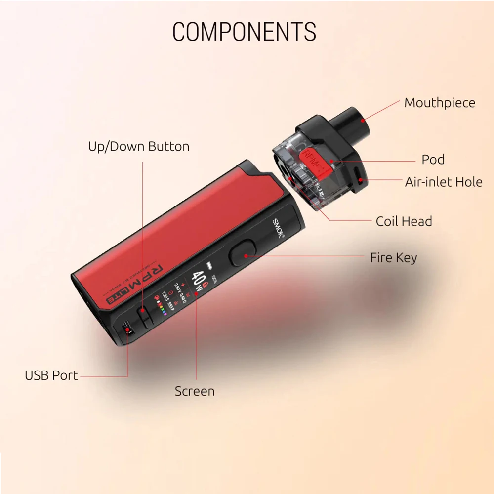 Электронная сигарета SMOK RPM LITE 40 Вт 1250 мАч 3 2 мл | Электроника