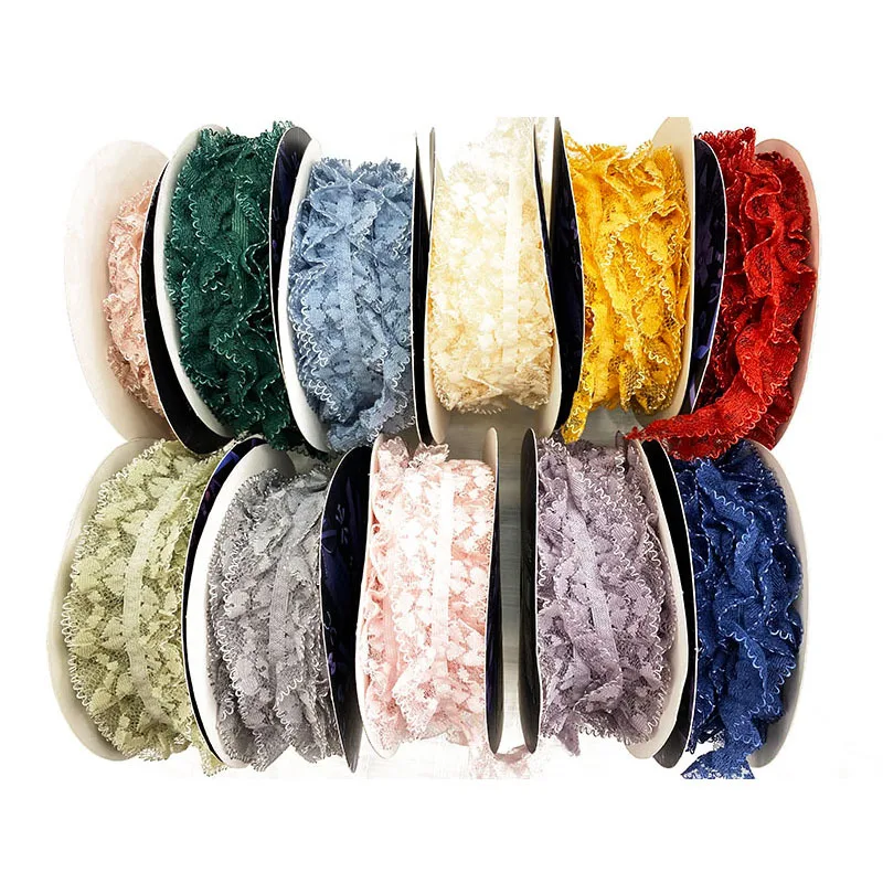 5 ярдов кружева край вышивка эластичная лента ленты DIY ручной работы стрейч