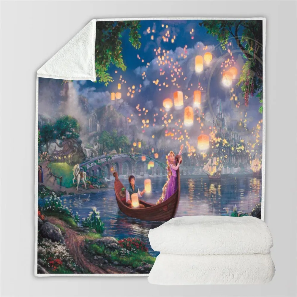 Одеяло из шерпы Красавица и чудовище покрывало Белль принцессы для детей