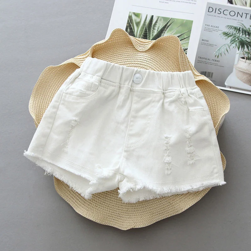 

Girls Cotton Denim Jeans Shorts Girls Children Thin Soft Trousers Jeans Kids Children Casual Clothes Clothing P163
