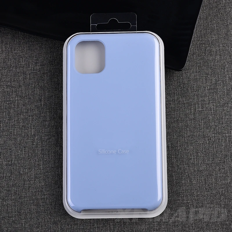 Официальный силиконовый чехол для телефона для Apple iPhone 11 Pro Max чехол для iPhone XR X XS Max 7 8 6 6s Plus с логотипом задняя крышка - Цвет: Lilac