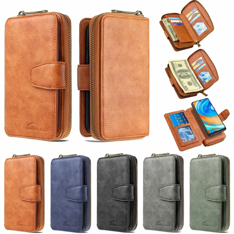 

Leather Zipper Wallet Case for Xiaomi Redmi Note 9 Pro Max Redmi 7 Note 7 7A 8 8A Note 8 Pro K20 Pro Xiaomi 9T CC9 Pro Note 10