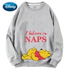 Женский свитер с длинным рукавом и круглым вырезом Disney, Модный пуловер унисекс с принтом Винни-Пуха и медведя, 7 цветов