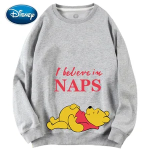 Женский свитер с длинным рукавом и круглым вырезом Disney, Модный пуловер унисекс с принтом Винни-Пуха и медведя, 7 цветов