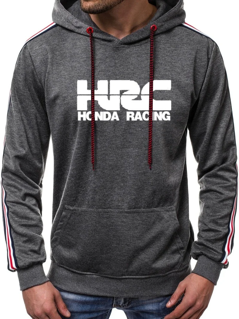 

2021 New spring Men's Hoodie HRC Car Logo Printed High Quality Cotton Striped Solid color Men's sweatshirt clothing