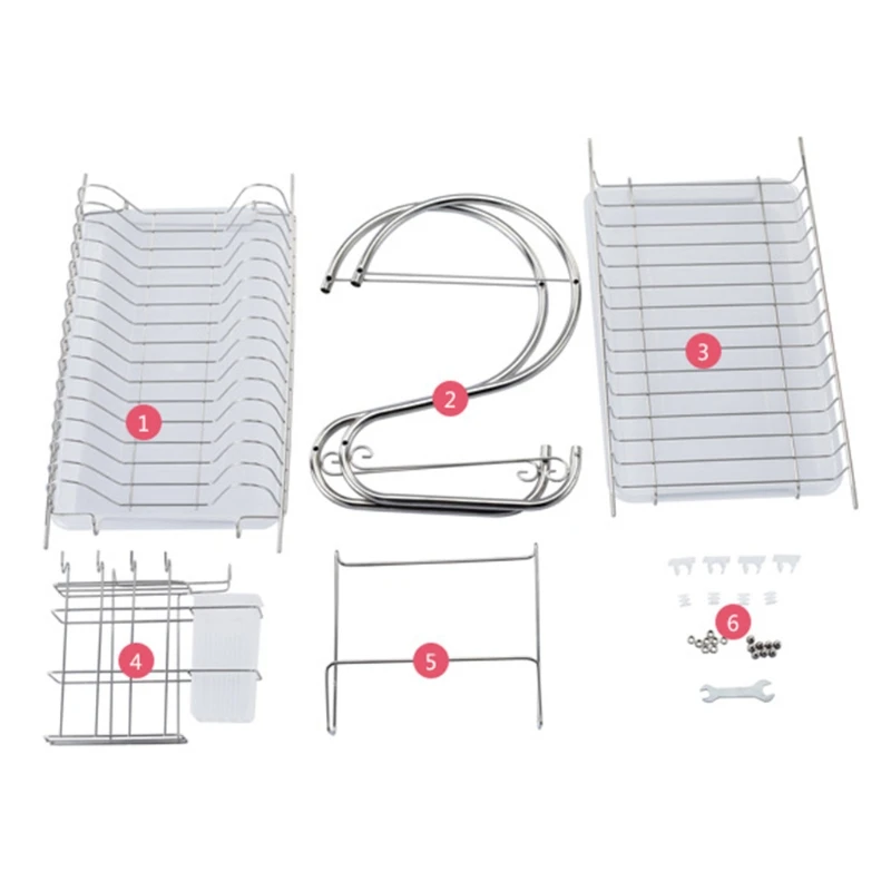 

Household Kitchen Two Three Layer Drip Tray Rack Multi-Functional Storage Items X7JE