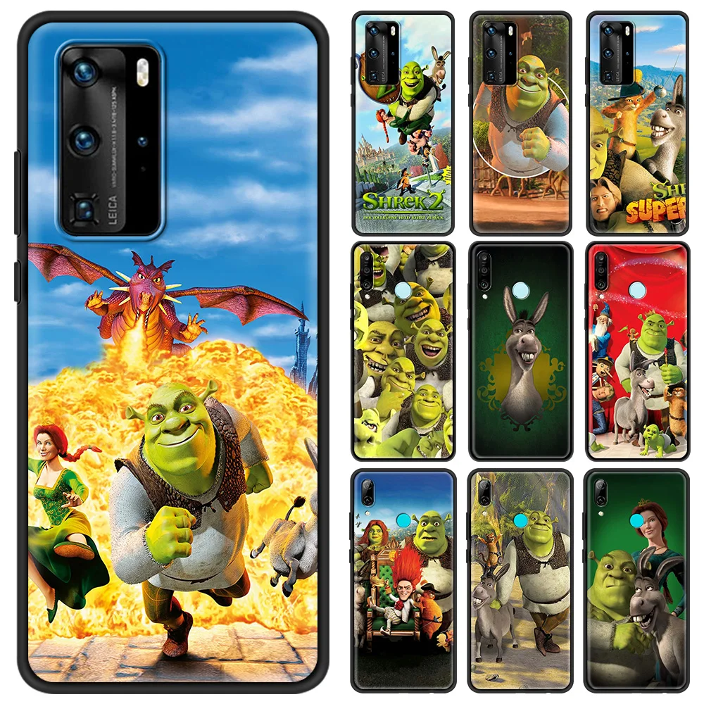 

Cartoon Moive Shrek Coon Smartphone Accessories Cover Case for P30 P20 Pro P10 P40 Lite Plus P Smart Z 2021 Luxury Soft Shell