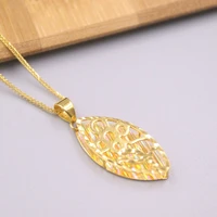 au750 pure 18k yellow gold pendant bless lucky hollow brushed filigree flower leaf pendant men women gift 1 5g 2610mm
