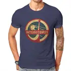 Футболка мужская с круглым вырезом, винтажная хлопковая рубашка с принтом СССР, космической программы, спутник, гранж, большие размеры, на лето