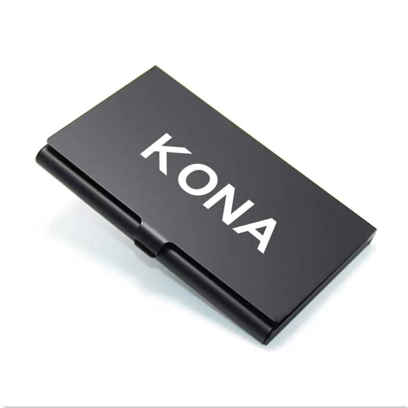 

Creative Business Card Case Stainless Steel Aluminum Metal Box Credit ID Wallet Card Holder For Hyundai Kona