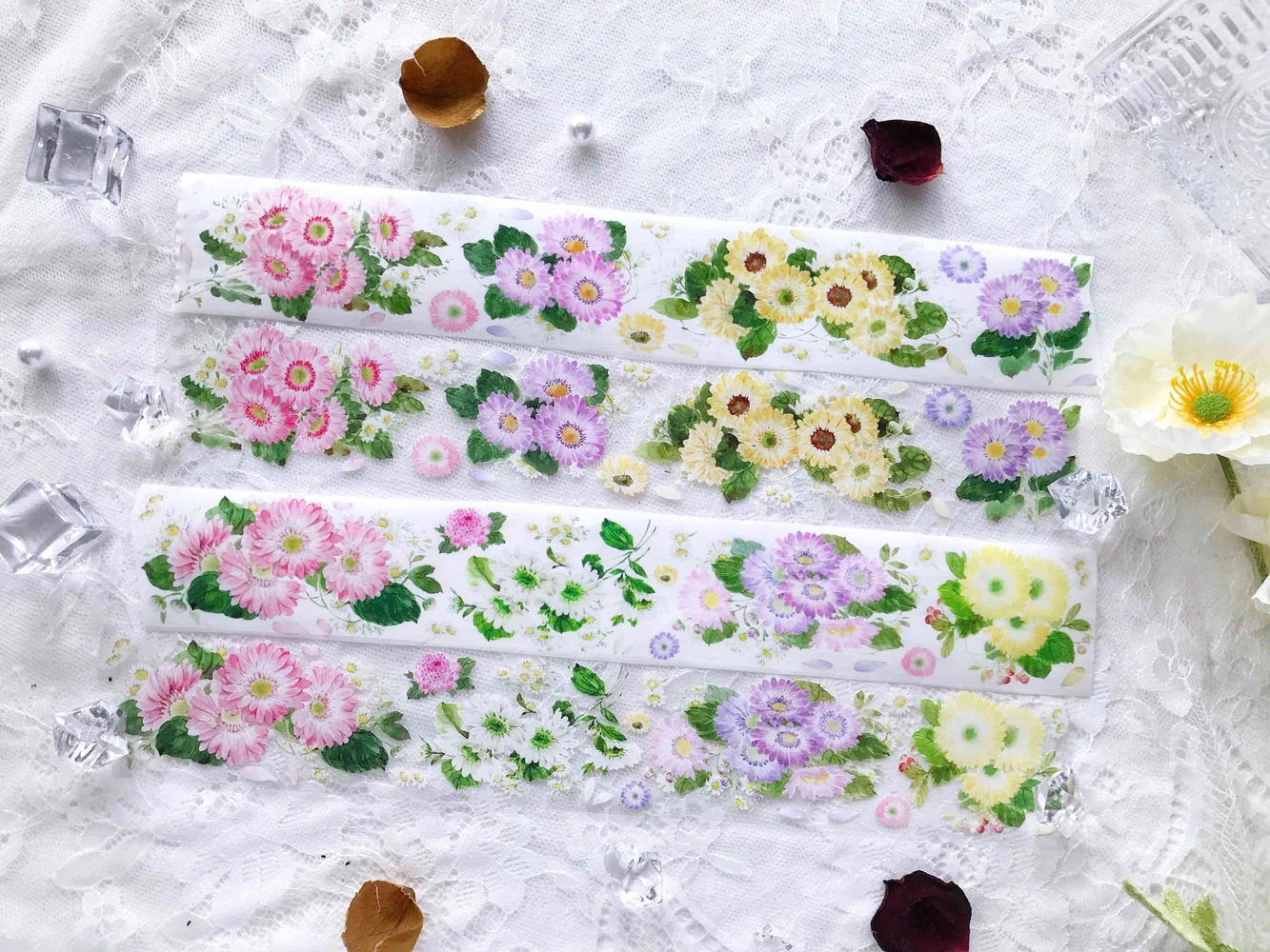 

4.8CMX2M Chrysanthemum Flower Masking Tape Special Oil Journal