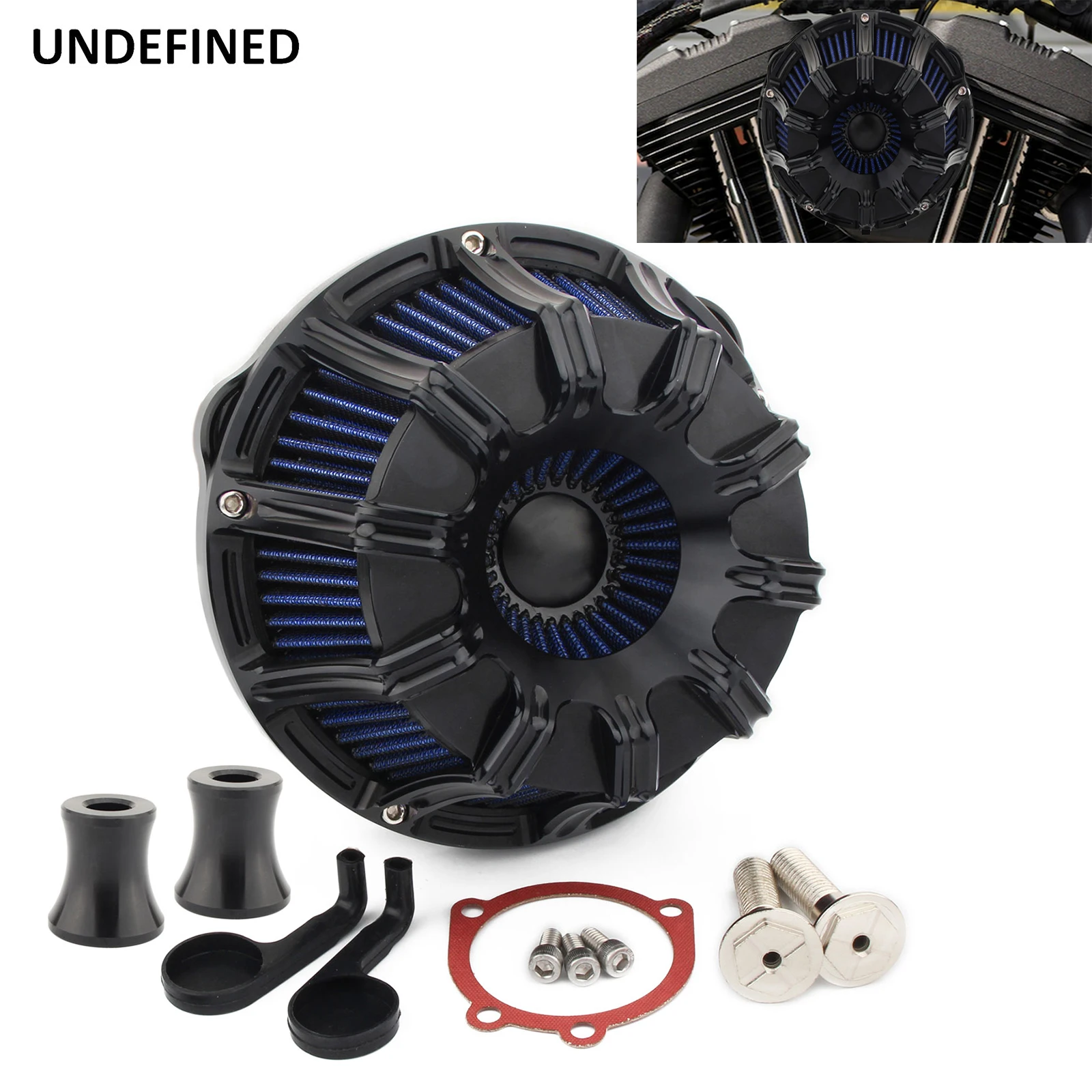 

Air Filter Blue Motorcycle Cleaner Crafts Kit Air Intake System for Harley Sportster 883 Iron XL 1200 Forty Eight 72 1991-2021