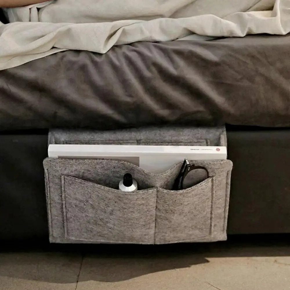 

Free Ship Bedside Storage Organizer Hanging Caddy Bed Pocket Holder Pockets Sofa Organizer Pockets Book Felt Bed Holder Pockets