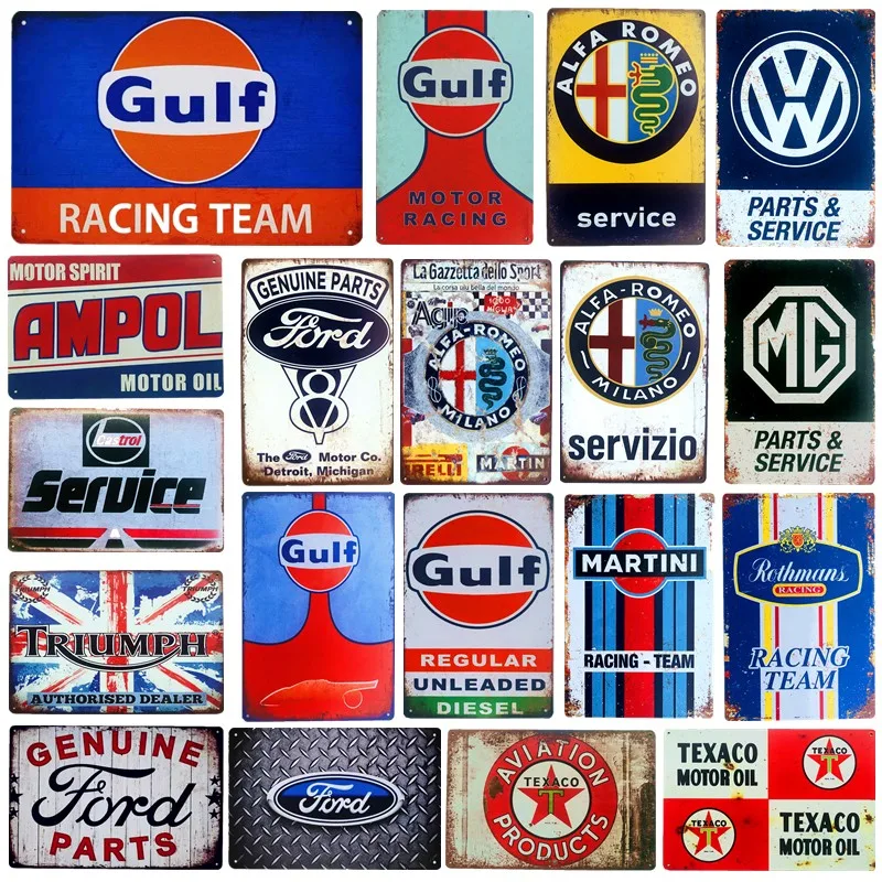 

Alfa Romeo retro decorative garage metal tin sign poster retro plaque gas oil board home wall decoration sign