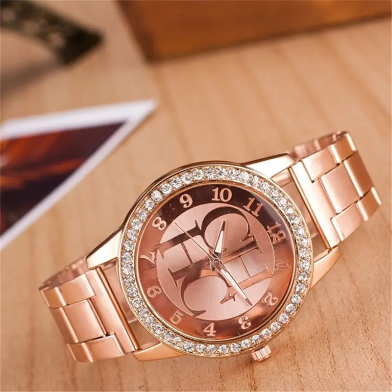 2020 Reloj Mujer New Famous Brand Luxury Watch Women Fashion Crystal Dress Quartz Watch Women Stainless Steel Hot Selling Watch