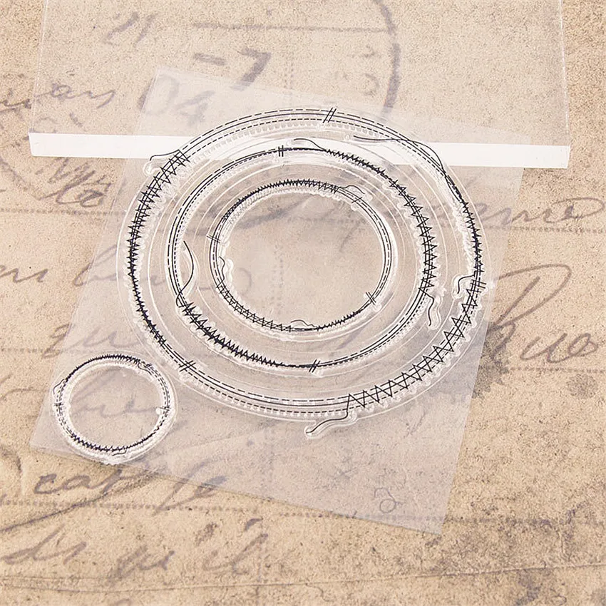 

10x11cm Light circle Transparent Clear Stamps Silicone Seals Roller Stamp DIY scrapbooking photo album/Card Making wedding