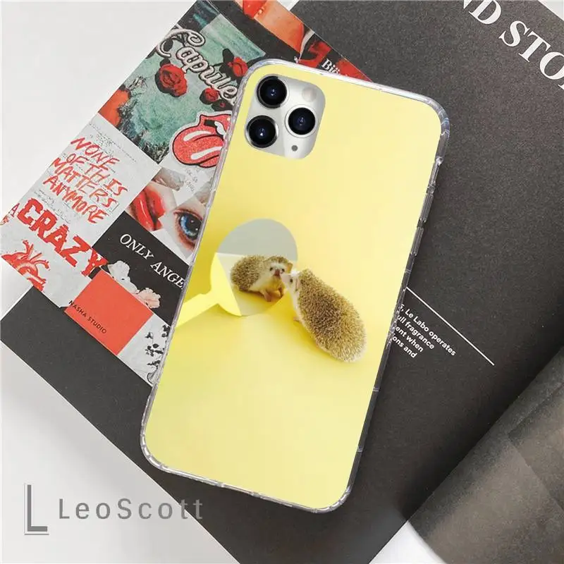 

cute Hedgehog Phone Case For iphone 12 5 5s 5c se 6 6s 7 8 plus x xs xr 11 pro max mini