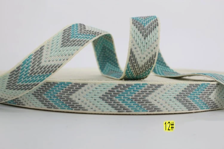 12 8 метров 25 мм полиэфирные жаккардовые ленты этническое кружевное ленты для сумки ремень швейная лента косой переплет DIY аксессуары для одежды - Цвет: 12