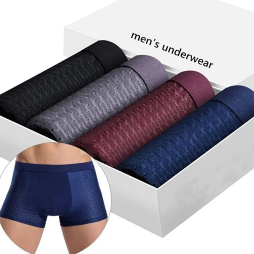 

Bamboowear Bamboo Boxer Short Men Microfiber Boxer Briefs Underwear Compression Stretch TT@88
