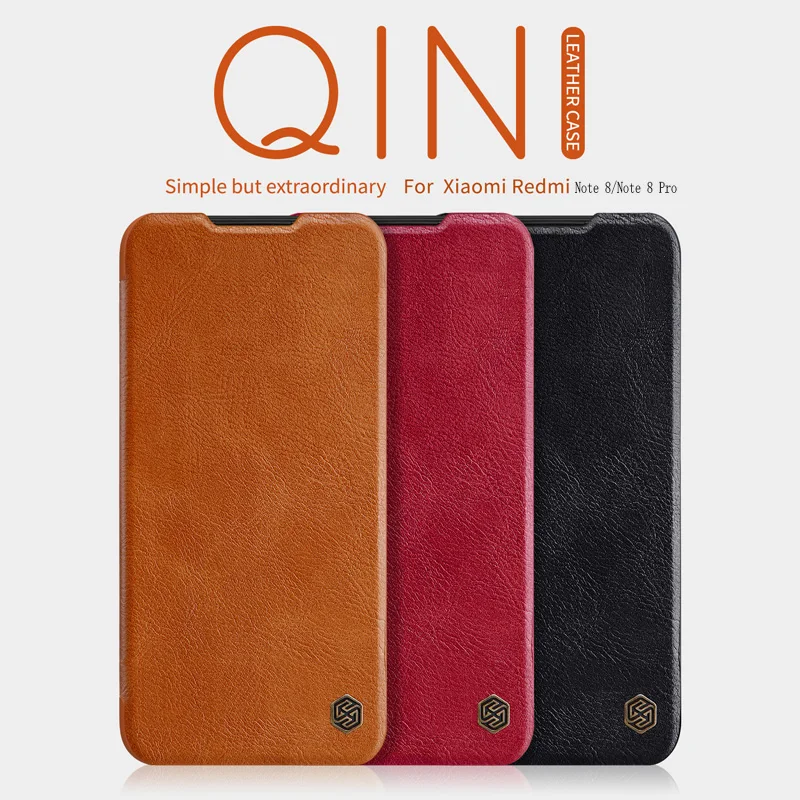 Кожаный чехол для Xiaomi redmi Note 9 Pro Funda note 8 NILLKIN Qin откидной кожаный чехол-бумажник Mi 10