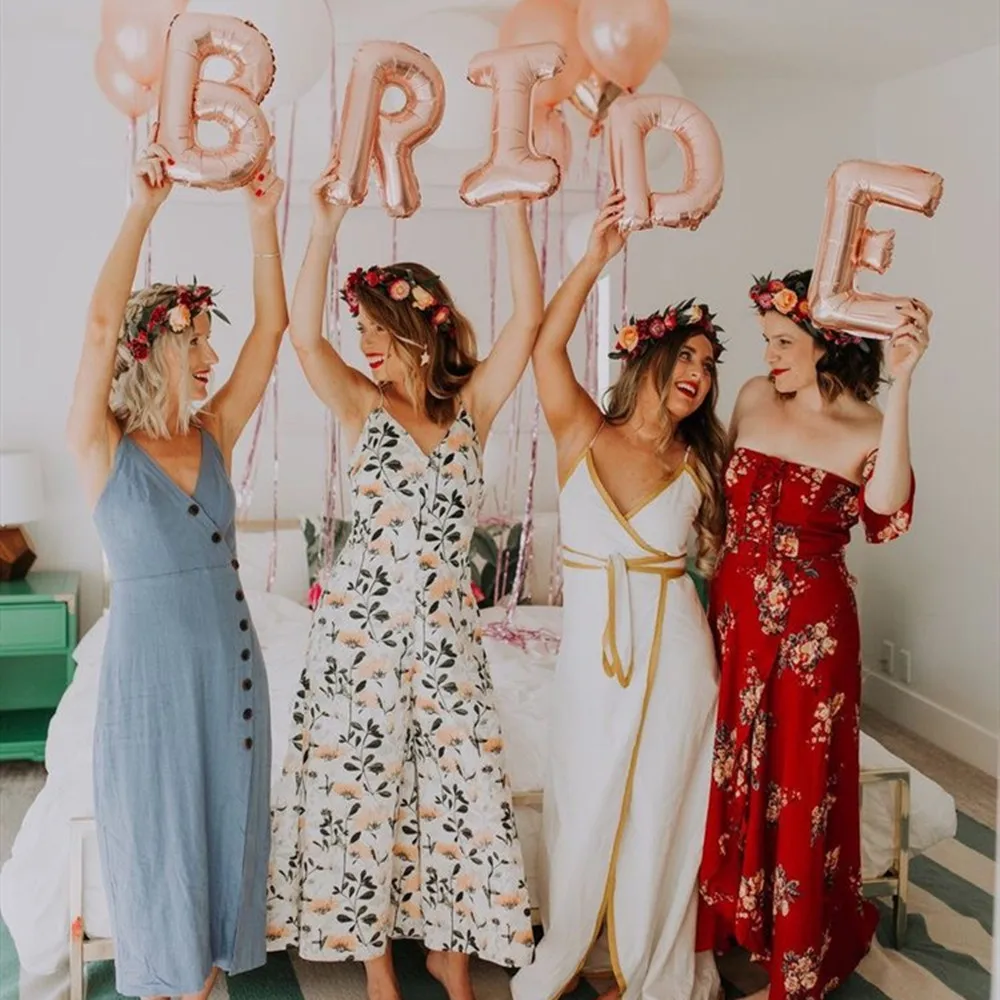 16inch Rose Gold Bride Ballons To Be Foil Letter Balloons Wedding Bachelorette Party Decorations Hen Accessories Supplies | Дом и сад