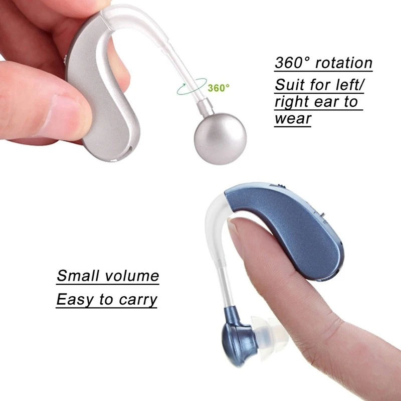 HHE Hearing Aids Sound Amplifier Rechargeable Mini Digital Invisible Deaf-Aid Behind The Ear Aid For Aged Health Care Audifonos |