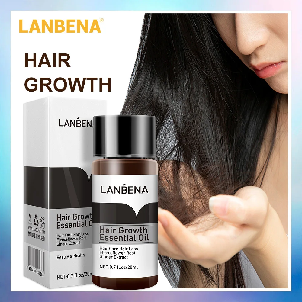 

LANBENA Fast Powerful Growth Ginger Extract Essential Oil Treatment Activate Consolidate Hair Follicle Preventing Hair Loss Care