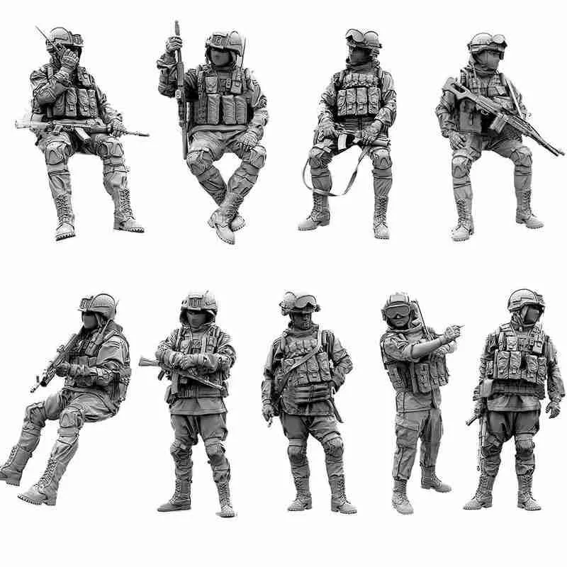 Модель солдата российской современной спецназа 1/35 белая Высококачественная