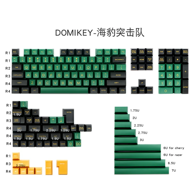 

Колпачки для клавиатуры Domikey, для механической игровой клавиатуры, 158