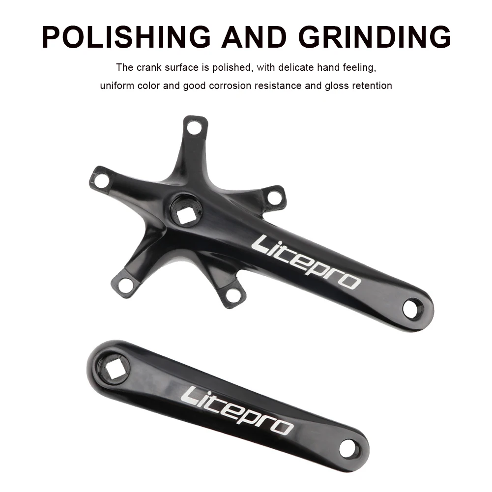 Складной велосипедный кривошипный комплект 170 мм рычаг 130 BCD 50T 52T 54T 56T 58T Звездочка