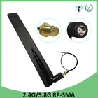 2,4 GHz 5G Hz 5,8 Ghz wifi Antennareal RP-SMA Dual Band 8dBi 2,4G 5G 5,8G Antena aerial SMA female + ufl. IPX 1,13 Pigtail Cable