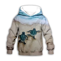 sea turtle 3d printed hoodies family suit tshirt zipper pullover kids suit sweatshirt tracksuitpant shorts 02