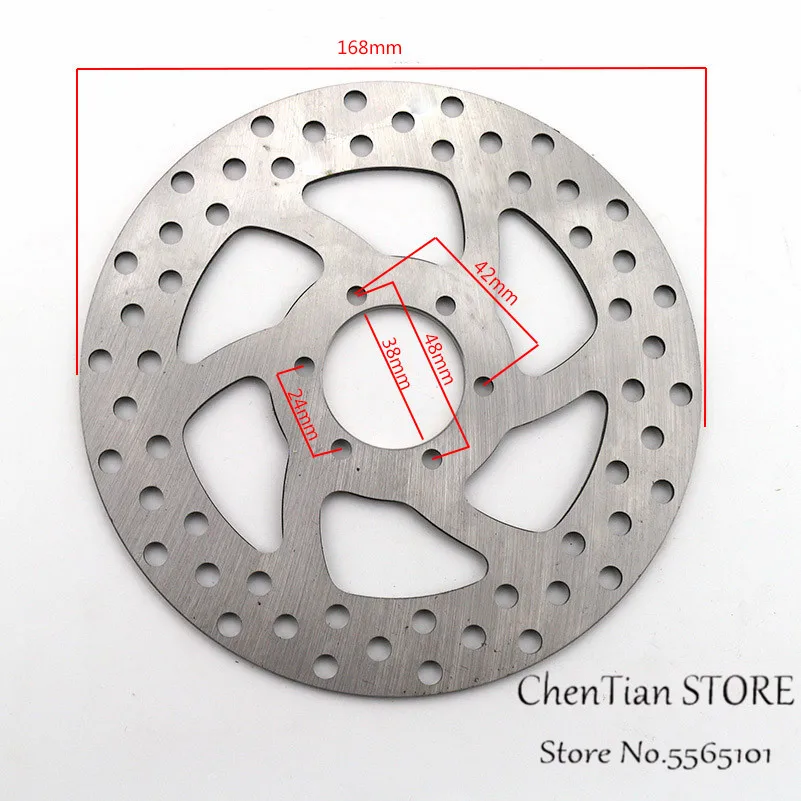 Диск дискового тормоза 168 мм 38 с 6 монтажными отверстиями для электроскутера