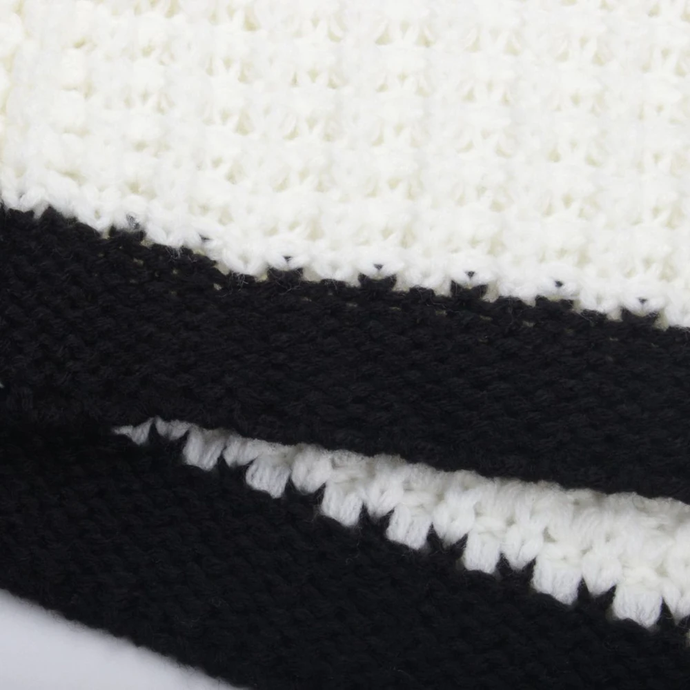 

New Autumn Winter Sweater Cardigan Warm White Long Sleeve Stitching Knitted Coat Jacket Clothes Tops For Women Fashion 2020 Fall